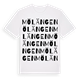 White t-shirt med Mölängen ordlek t-shirt