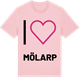 Pink Cotton t-shirt med Jag älskar Mölarp t-shirt stort tryck