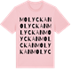 Pink Cotton t-shirt med Molyckan ordlek t-shirt