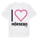 White t-shirt med Jag älskar Mörsebo t-shirt stort tryck