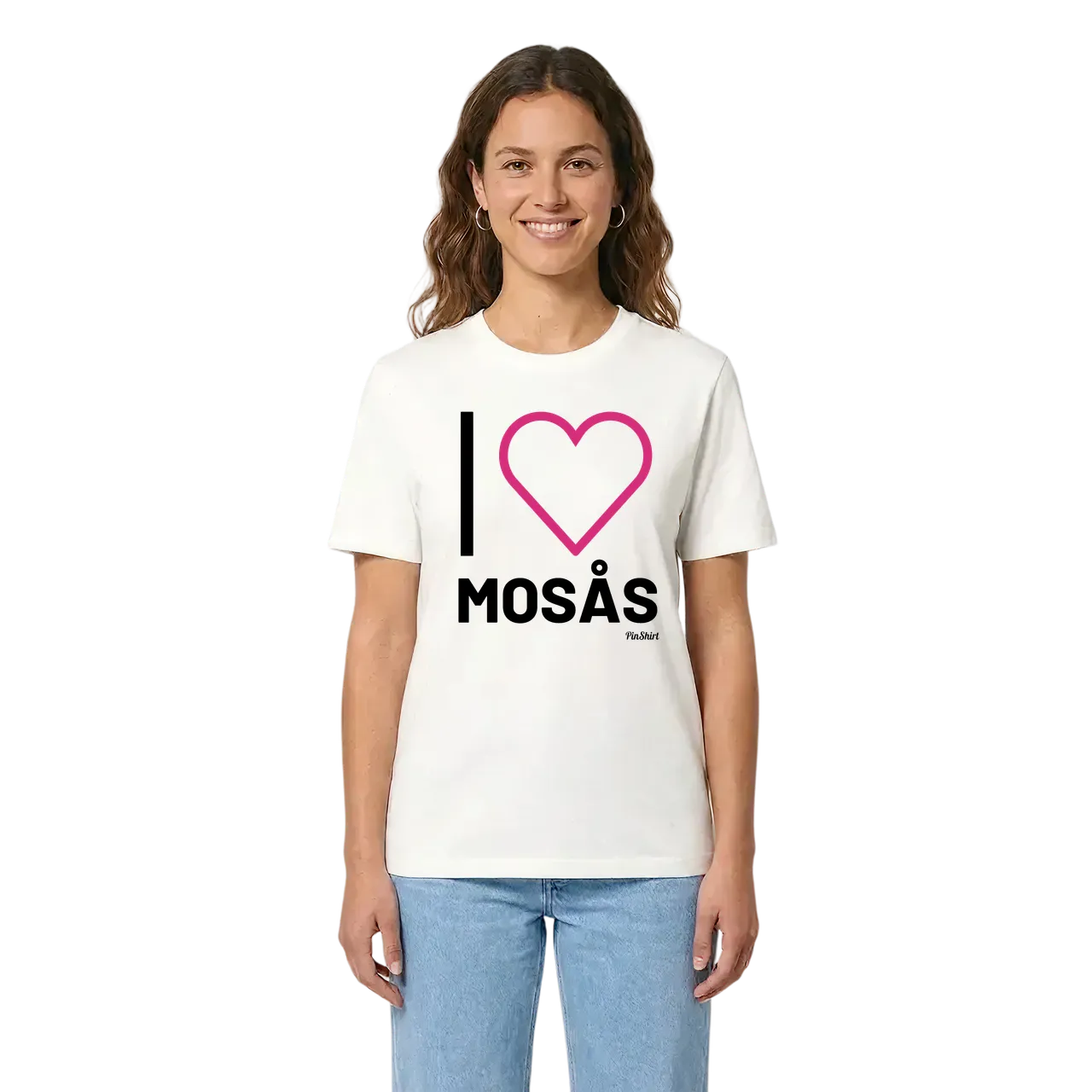 Jag älskar Mosås t-shirt stort tryck i miljö
