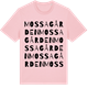 Pink Cotton t-shirt med Mossagården ordlek t-shirt