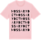 Pink Cotton t-shirt med Mossarydet ordlek t-shirt