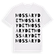White t-shirt med Mossarydet ordlek t-shirt