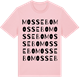Pink Cotton t-shirt med Mossebo ordlek t-shirt