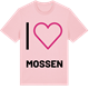 Pink Cotton t-shirt med Jag älskar Mossen t-shirt stort tryck