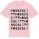 Pink Cotton t-shirt med Mosseslätt ordlek t-shirt