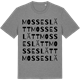 Mid Heather Gray t-shirt med Mosseslätt ordlek t-shirt
