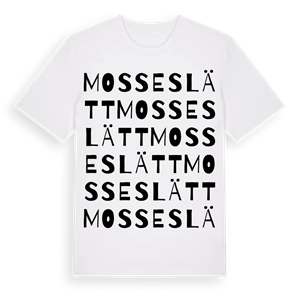 Mosseslätt ordlek t-shirt – ekologisk bomull t-shirt från Pinshirt