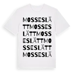 Mosseslätt ordlek t-shirt – ekologisk bomull t-shirt från Pinshirt