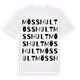 White t-shirt med Mösshult ordlek t-shirt