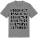 Mid Heather Gray t-shirt med Mösshult ordlek t-shirt