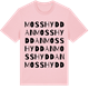 Pink Cotton t-shirt med Mosshyddan ordlek t-shirt