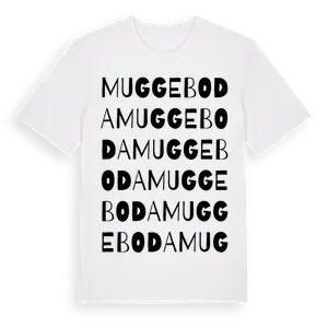 Muggeboda ordlek t-shirt – ekologisk bomull t-shirt från Pinshirt