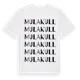White t-shirt med Mulakull ordlek t-shirt