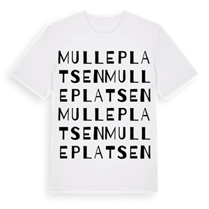Mulleplatsen ordlek t-shirt – ekologisk bomull t-shirt från Pinshirt
