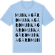 Blue Soul t-shirt med Munka gård ordlek t-shirt