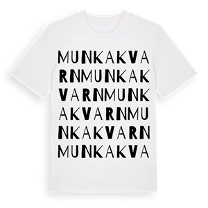 Munkakvarn ordlek t-shirt – ekologisk bomull t-shirt från Pinshirt