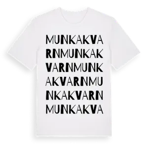 Munkakvarn ordlek t-shirt – ekologisk bomull t-shirt från Pinshirt