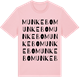 Pink Cotton t-shirt med Munkebo ordlek t-shirt