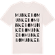 Vintage White t-shirt med Munkebo ordlek t-shirt