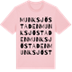 Pink Cotton t-shirt med Munksjöstaden ordlek t-shirt