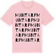 Pink Cotton t-shirt med Muntarp ordlek t-shirt