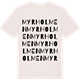 Vintage White t-shirt med Myrholmen ordlek t-shirt