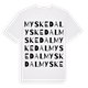 White t-shirt med Myskedal ordlek t-shirt