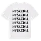 White t-shirt med Myskedal ordlek t-shirt