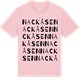 Pink Cotton t-shirt med Nackåsen ordlek t-shirt