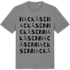 Mid Heather Gray t-shirt med Nackåsen ordlek t-shirt