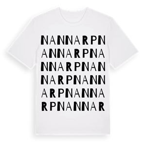 Nannarp ordlek t-shirt – ekologisk bomull t-shirt från Pinshirt