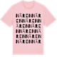Pink Cotton t-shirt med Nären ordlek t-shirt
