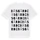 White t-shirt med Näsgärde ordlek t-shirt