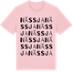 Pink Cotton t-shirt med Nässja ordlek t-shirt