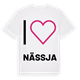 Jag älskar Nässja t-shirt stort tryck