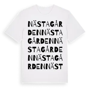 Nästagården ordlek t-shirt – ekologisk bomull t-shirt från Pinshirt