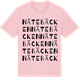 Pink Cotton t-shirt med Nätebäcken ordlek t-shirt