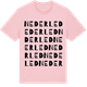 Pink Cotton t-shirt med Nederled ordlek t-shirt