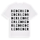 White t-shirt med Nederled ordlek t-shirt