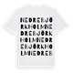 White t-shirt med Nedre Björkholm ordlek t-shirt