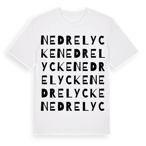 Nedre Lycke ordlek t-shirt – ekologisk bomull t-shirt från Pinshirt
