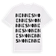 White t-shirt med Nennesmo ordlek t-shirt
