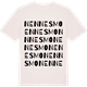 Vintage White t-shirt med Nennesmo ordlek t-shirt