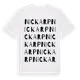 White t-shirt med Nickarp ordlek t-shirt