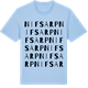 Blue Soul t-shirt med Nifsarp ordlek t-shirt