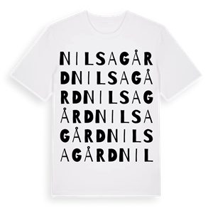 Nilsagård ordlek t-shirt – ekologisk bomull t-shirt från Pinshirt