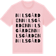 Pink Cotton t-shirt med Nilsgården ordlek t-shirt