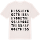 Vintage White t-shirt med Nissabygget ordlek t-shirt